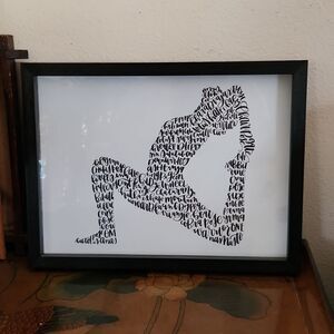 Yoga Pose Word Picture Shadow Box Frame